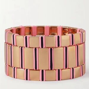 Roxanne Assoulin Well Tailored Bracelet in Pink Set of 3